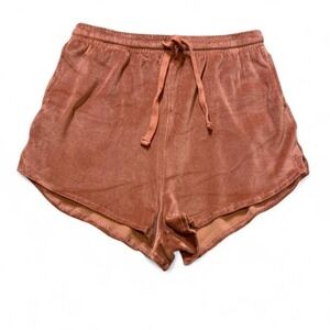Vitamin A Latte Velour Shorts, Women's Size M